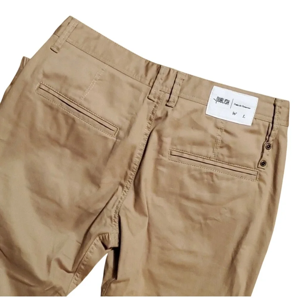 NWOT Publish Tan Legacy Joggers Mens 26 Khaki Twill Stretch Water Resistant